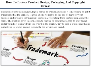 How To Protect Product Design, Packaging And Copyright Issues?