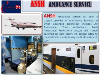 Get reliable and quality service Air Ambulance Service in Visakhapatnam.