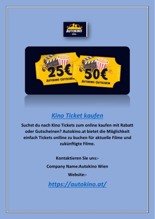 Kinokarte kaufen |autokino.at