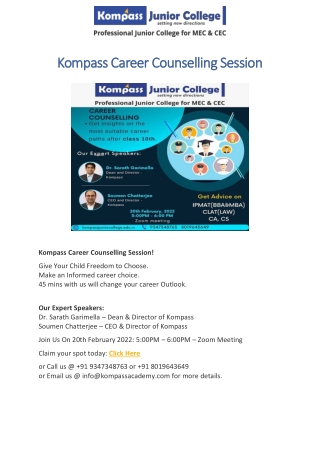 Kompass Career Counselling Session