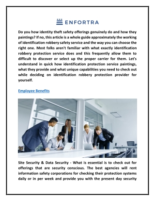 Get Employee Benefits  Enfortra