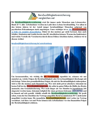 Berufsunfähigkeitsversicherung bei Vorerkrankung  Berufsunfähigkeitsversicherung-vergleichen.net