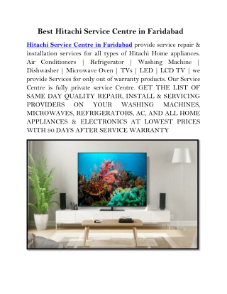 Best Hitachi Service Centre in Faridabad