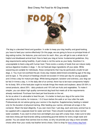 BestChewyPetFoodforAllDogbreeds