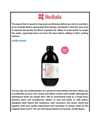 vanilla extracts  Heilalavanilla.com