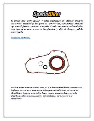 Accesorios para Moto  Spaciobiker.com