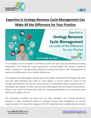 Expertise in Urology Revenue Cycle Management Can Make All the Difference for Your Practice