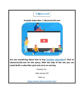 Youtube Subscriber | Likeservice24.com