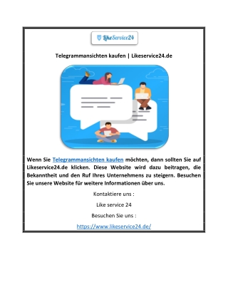 Telegrammansichten kaufen | Likeservice24.de