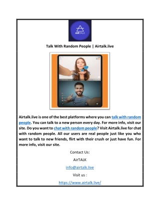 Talk With Random People | Airtalk.live