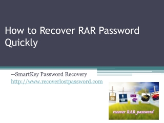 How to Recover RAR Password Quickly