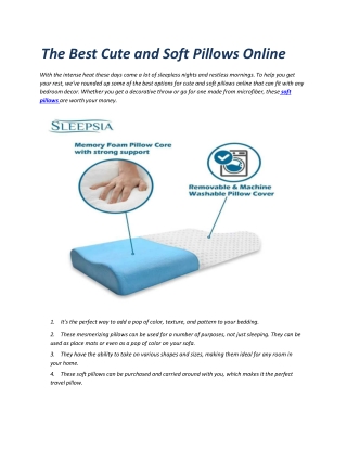 The Best Cute and Soft Pillows Online
