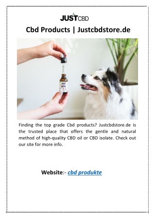 Cbd Products | Justcbdstore.de