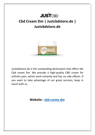Cbd Cream Dm | Justcbdstore.de | Justcbdstore.de