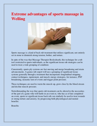 Best Therapeutic Massage in Bexleyheath.