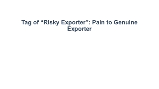 Tag of risky exporter