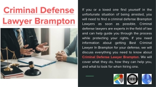 Criminal Defense Lawyer Brampton