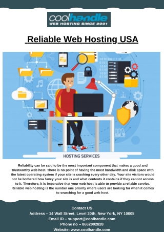 Reliable Web Hosting USA