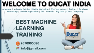 BEST MACHINE LEARNING TRAINING