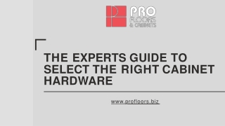 Expert Guide To Choosing The Right Cabinet Hardware In Naples | ProFloors & Cabi