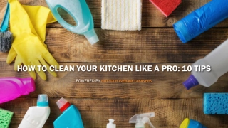 How To Clean Your Kitchen Like A Pro - NYACleaners