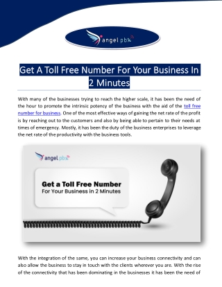 Get A Toll Free Number For Your Business In 2 Minutes