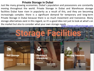 Storage Facility Dubai