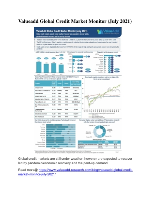 Valueadd Global Credit Market Monitor