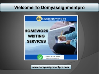 Get the Homework Writing Service by the experts and secure A  grade in academics