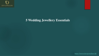 5 Wedding Jewellery Essentials