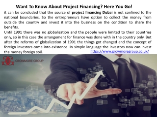 Project Financing UK