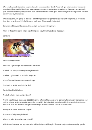 Exactly what is Mild Novel? Newbie’s Tutorial Starter Mild Novels Tutorial [Very