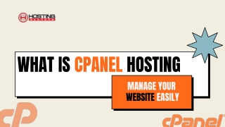What is cPanel Hosting - Manage Your Website Easily