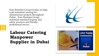 Labour Catering Manpower Supplier in Dubai