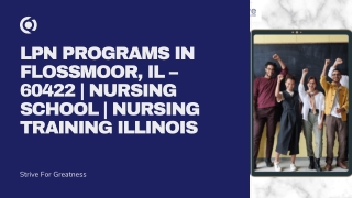LPN Programs In Flossmoor, IL – 60422  Nursing School  Nursing Training Illinois