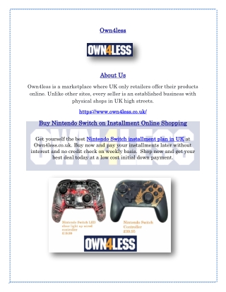 Nintendo Switch Installment Plan