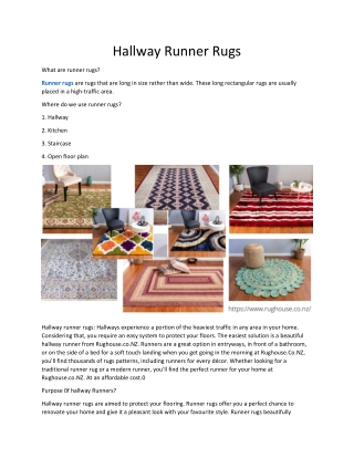Hallway Runner Rugs