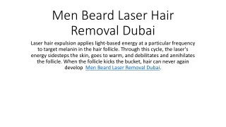 Men Beard Laser Hair  Removal Dubai