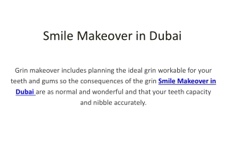 Smile Makeover in Dubai