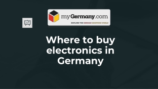 Where to buy electronics in Germany