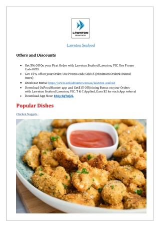 5% off - lawnton seafood Restaurant Menu Takeaway, VIC