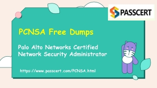 2022 Update PCNSA Certification Real Dumps