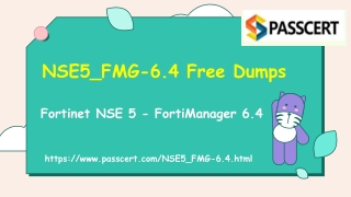 Fortinet NSE 5 - FortiManager 6.4 NSE5_FMG-6.4 Dumps
