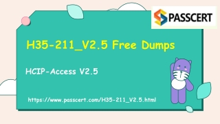 HCIP-Access V2.5 H35-211_V2.5 Dumps