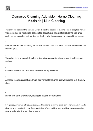 Domestic Cleaning Adelaide