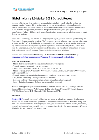 Industry 4.0 Market Insights, Leading Players and Forecast to 2028