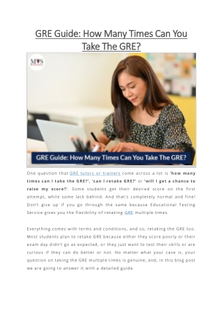 GRE Guide How Many Times Can You Take The GRE