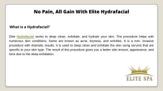 Elite Hydrafacial