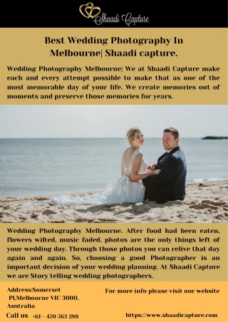 Best Wedding Photography In Melbourne Shaadi capture.