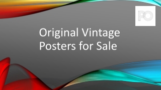 Original vintage posters for sale